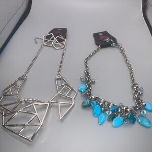 2CT Paparazzi World Shattering Couture & Sea The World Jewelry Sets NWT